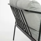 Buitenwoonkamer met 1 bank, 2 fauteuils en 2 stalen tafels - voorkeur Viadurini