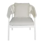 Woonkamer buiten met kussens en afgeronde armleuningen - Zenith Viadurini