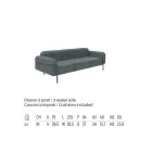 Buitenwoonkamer met bank en 2 fauteuils in stof Made in Italy - Suki Viadurini