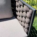 Buitenwoonkamer met bank, fauteuil en rechthoekige salontafel - Dandelium Viadurini