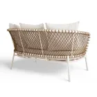 Outdoor Lounge met aluminium frame en touwrugleuning - Skyline Viadurini