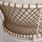 Outdoor Lounge met aluminium frame en touwrugleuning - Skyline Viadurini