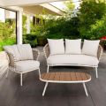 Outdoor Lounge met aluminium frame en touwrugleuning - Skyline