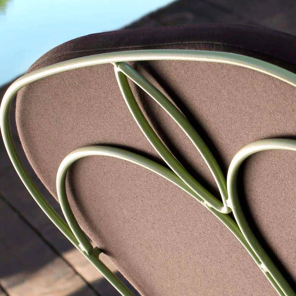 Buitenlounge met handgemaakte ijzeren structuur Made in Italy - Melinda Viadurini