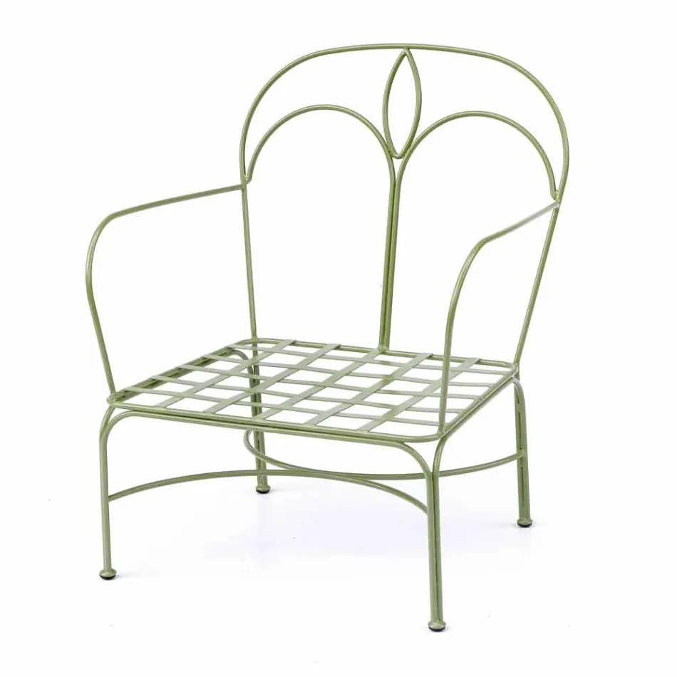 Buitenlounge met handgemaakte ijzeren structuur Made in Italy - Melinda Viadurini