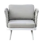 Woonkamer buiten met aluminium salontafel in verschillende kleuren - Harmony Viadurini