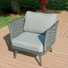 Woonkamer buiten met aluminium salontafel in verschillende kleuren - Harmony Viadurini