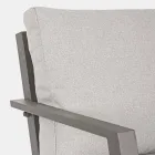 Buitenlounge in aluminium met kussens bekleed met stof - Armonia Viadurini
