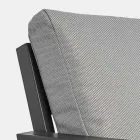 Buitenlounge in aluminium met kussens bekleed met stof - Armonia Viadurini