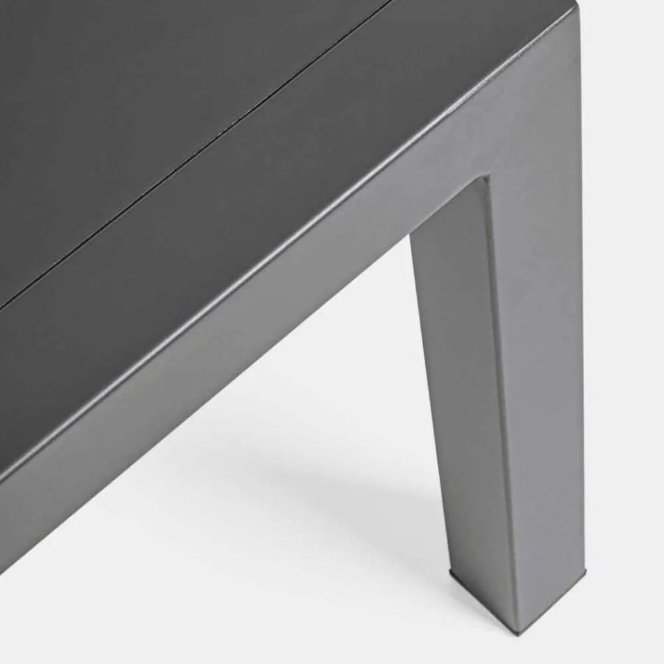 Buitenlounge in aluminium met kussens bekleed met stof - Armonia Viadurini