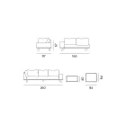 Buitenlounge in zwart aluminium met keramische salontafel - Ghislain Viadurini