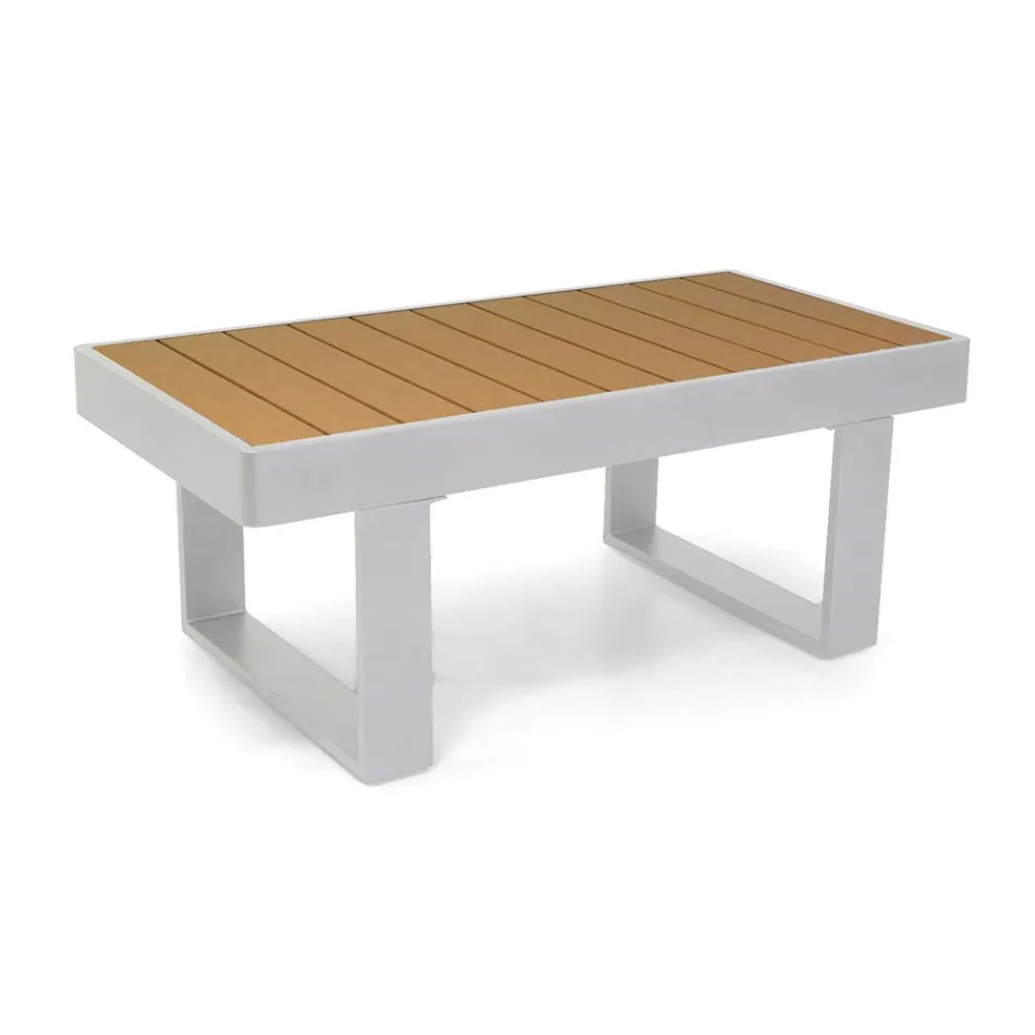 Outdoor Lounge van aluminium en polywood armleuningen - City Viadurini