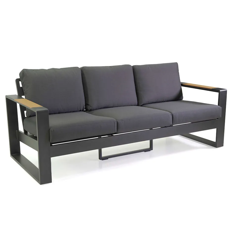 Outdoor Lounge van aluminium en polywood armleuningen - City Viadurini