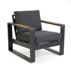 Outdoor Lounge van aluminium en polywood armleuningen - City Viadurini