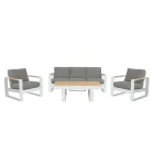 Outdoor Lounge van aluminium en polywood armleuningen - City Viadurini