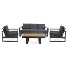 Outdoor Lounge van aluminium en polywood armleuningen - City Viadurini