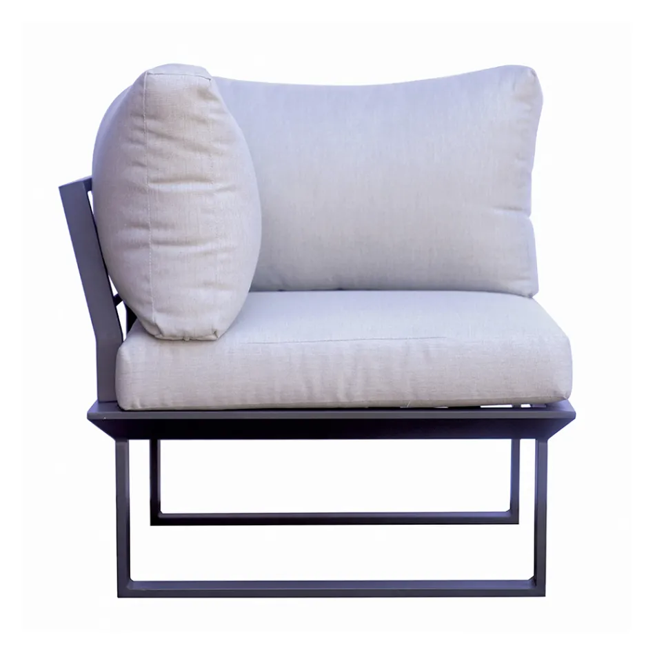 Tuinlounge bestaande uit 2 banken en centrale tafel - Pippo Viadurini