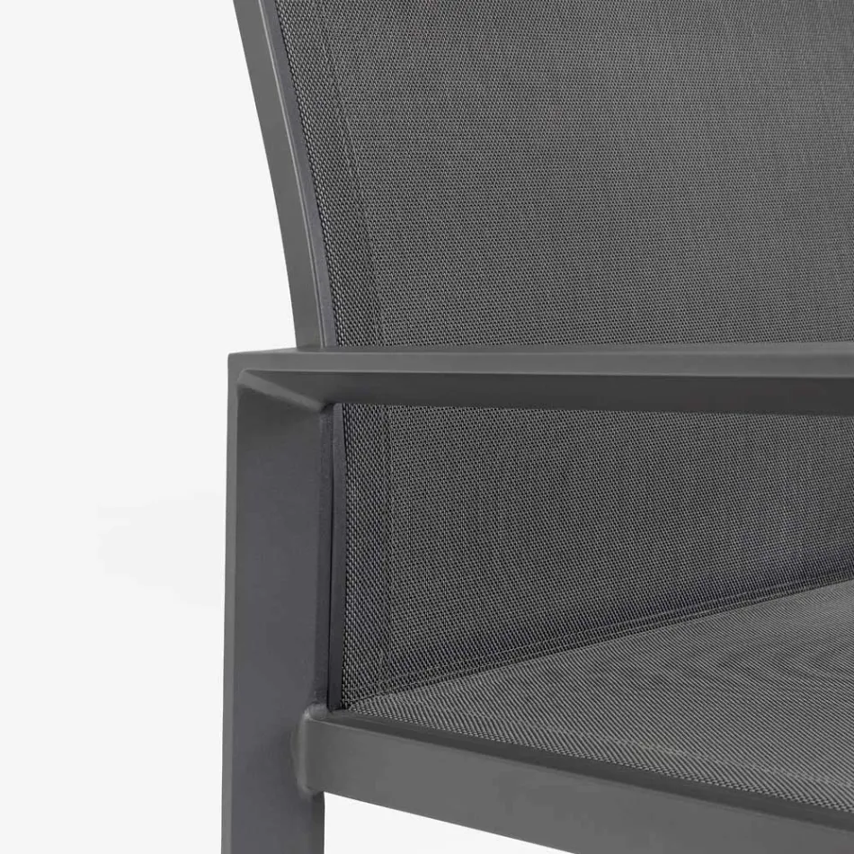 Tuinsalon met 1 bank, 2 fauteuils en 1 salontafel - Plan Viadurini