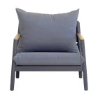 Tuinlounge met 2 fauteuils, 1 bank en 1 aluminium tafel - Minni Viadurini