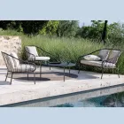 Tuinlounge met 2 fauteuils en 1 2-zitsbank Made in Italy - Fontana Viadurini