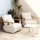 Tuinlounge met bank, 2 fauteuils en salontafel - Montorio Viadurini