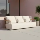 Tuinlounge met bank, 2 fauteuils en salontafel - Montorio Viadurini