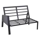 Tuinsalon met bank en salontafel van aluminium - Label Viadurini