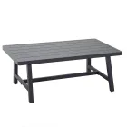 Tuinsalon met bank en salontafel van aluminium - Label Viadurini