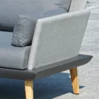 Tuinlounge met antracietgrijze aluminium structuur - Fouquer Viadurini