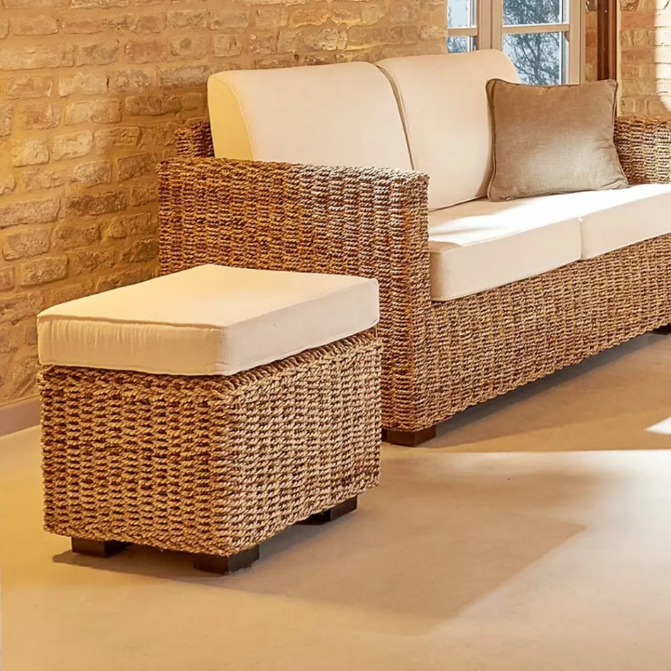 Abaca tuinlounge compleet met kussens - Raziel Viadurini