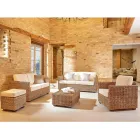 Abaca tuinlounge compleet met kussens - Raziel Viadurini