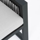 Tuinlounge in wit of zwart aluminium design - Milk Rain Viadurini