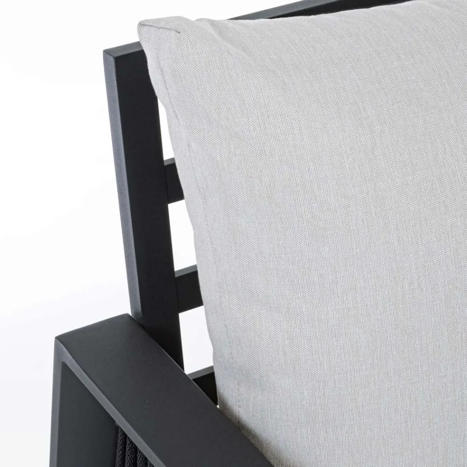 Tuinlounge in wit of zwart aluminium design - Milk Rain Viadurini