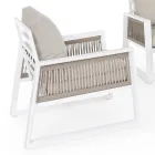 Tuinlounge in wit of zwart aluminium design - Milk Rain Viadurini