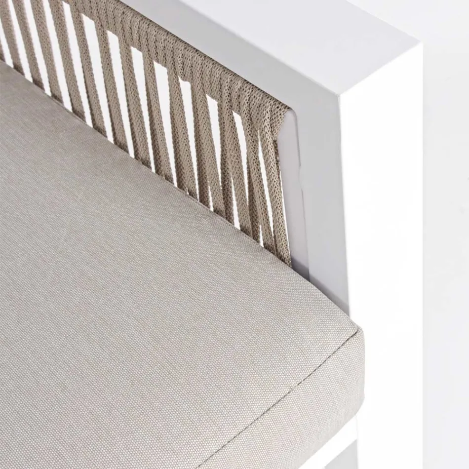 Tuinlounge in wit of zwart aluminium design - Milk Rain Viadurini