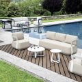 Aluminium tuinloungeset en 2 aluminium salontafels - Brisa
