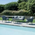 Narin Aluminium en Touw Beklede Tuinloungeset met Kussens