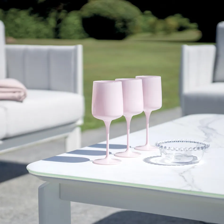 Tuinloungeset met kussens van aluminium en stof - Vetra Viadurini