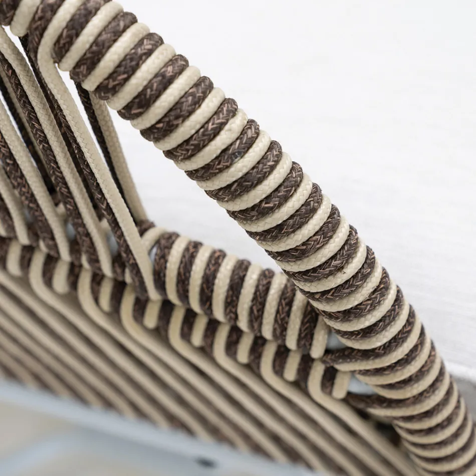 Tuinlounge in aluminium en touwweven - Alcor Viadurini