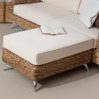 Tuinlounge in bananenweefsel met kussens - Legolas Viadurini