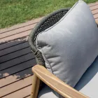 Rosira Acacia Houten Tuinloungeset met Touw en Grijze Kussens Viadurini