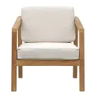 FSC Teakhouten Tuinloungeset met Ecru Kussens - Caresa Viadurini