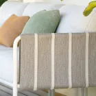 Gegalvaniseerde metalen tuinzitkamer en stoffen kussens - Sognando Viadurini