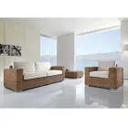 Handgeweven polyrotan tuinlounge - Yoko Viadurini