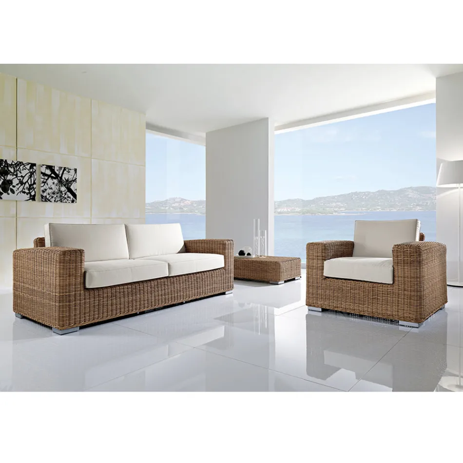 Handgeweven polyrotan tuinlounge - Yoko Viadurini