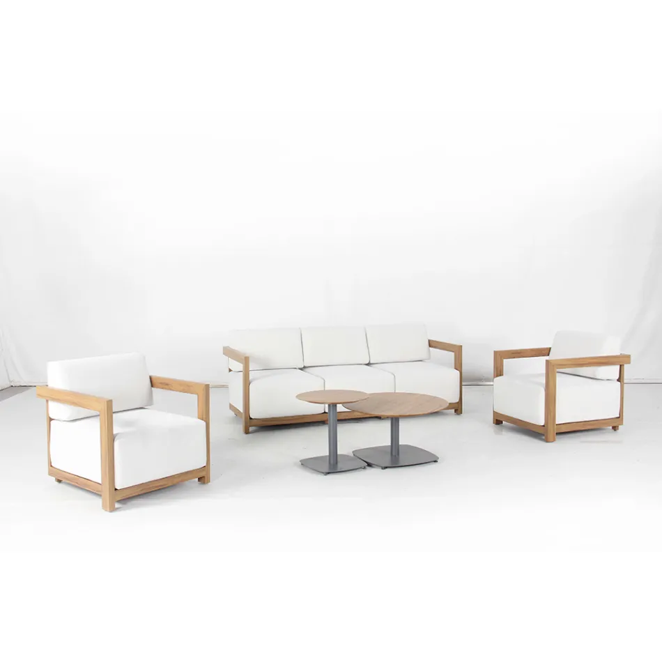 Aluminium woonkamer met thermisch houteffect - Camper Viadurini