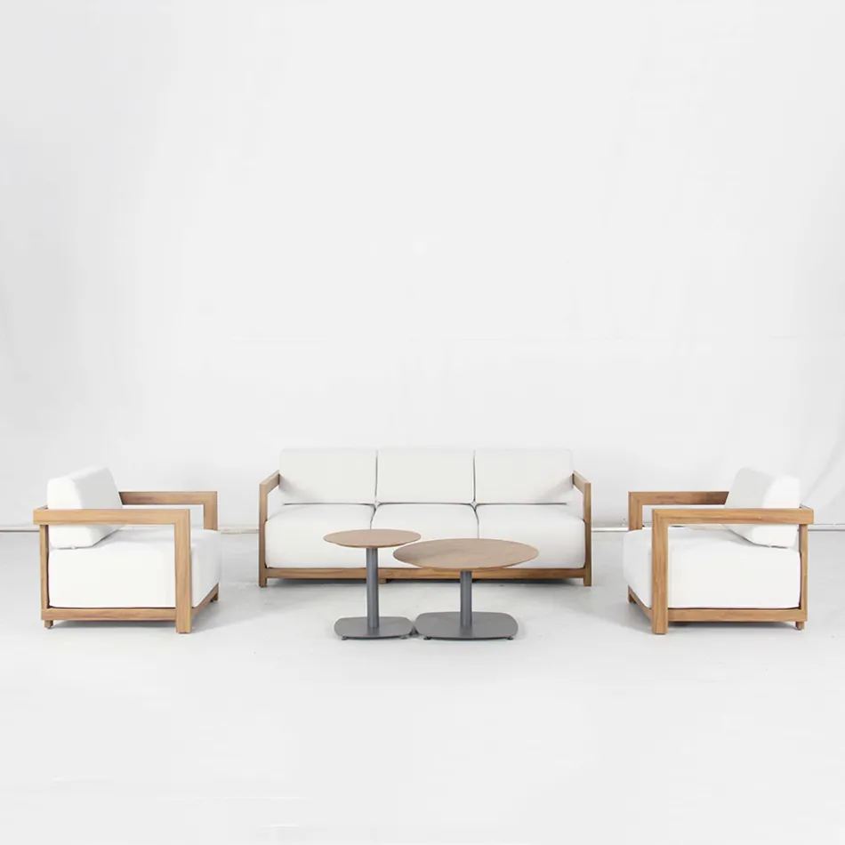 Aluminium woonkamer met thermisch houteffect - Camper Viadurini