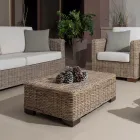 Buitenlounge in grijze Kubù inclusief kussens - Cerys Viadurini