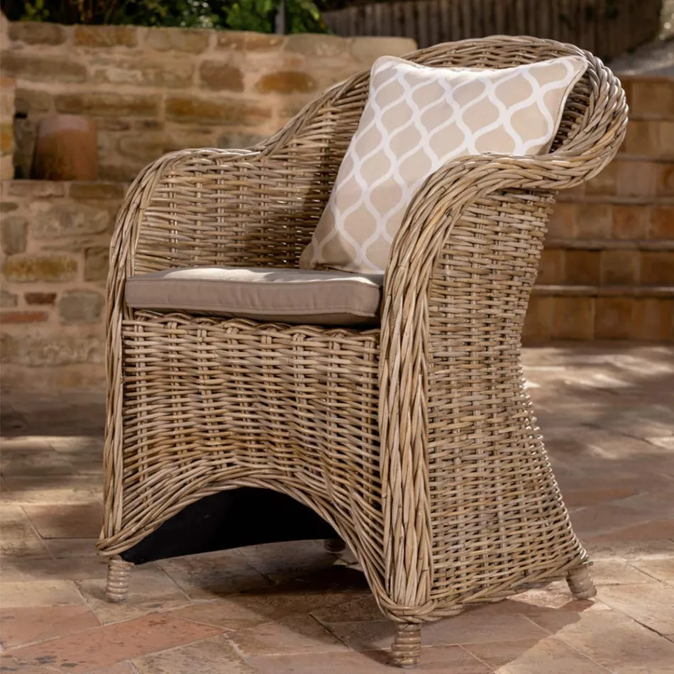 Buitenlounge in grijze Kubù met zitkussens - Nazgul Viadurini