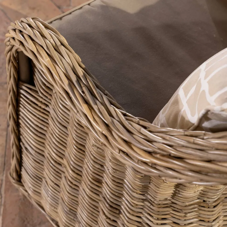 Buitenlounge in grijze Kubù met zitkussens - Nazgul Viadurini